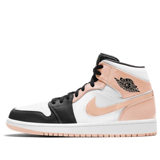 Air Jordan 1 Mid Arctic Orange Black Toe Womens/Mens AJ1 Sneakers 554725-133