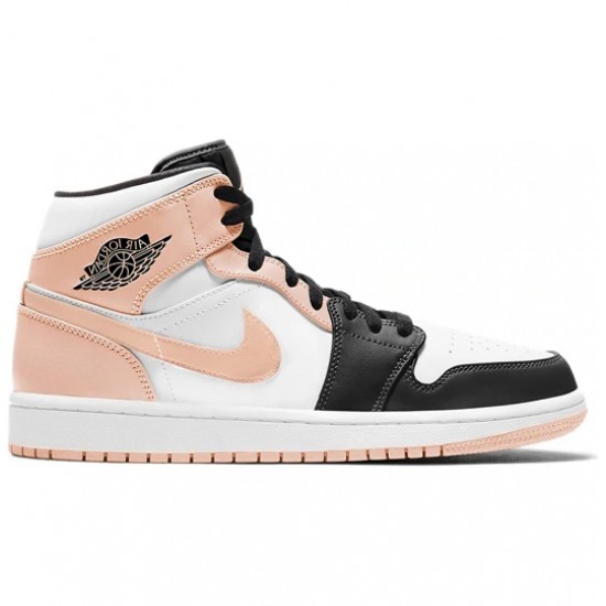 Air Jordan 1 Mid Arctic Orange Black Toe Womens/Mens AJ1 Sneakers 554725-133