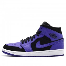 Air Jordan 1 Mid "Black Dark Concord" Womens/Mens AJ1 Sneakers 554724-051