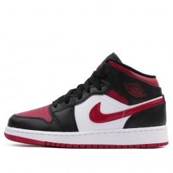 Air Jordan 1 Mid "Bred Toe" Womens/Mens AJ1 Sneakers 554725-066