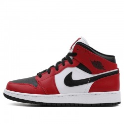 Air Jordan 1 Mid "Chicago Black Toe" Womens/Mens AJ1 Sneakers 554725-069