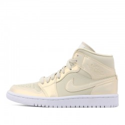 Air Jordan 1 Mid "Goose Feather Yellow" Womens AJ1 Sneakers CK6587-200