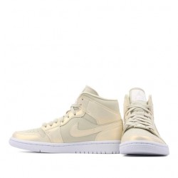 Air Jordan 1 Mid "Goose Feather Yellow" Womens AJ1 Sneakers CK6587-200