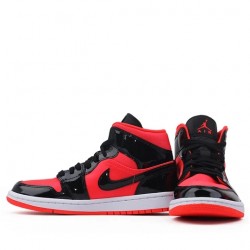 Air Jordan 1 Mid "Hot Punch Black" Womens/Mens AJ1 Sneakers BQ6472-600