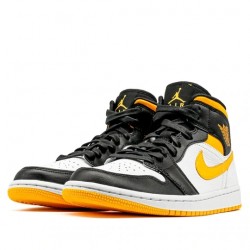 Air Jordan 1 Mid "Laser Orange Black" Womens/Mens AJ1 Sneakers CV5276-107