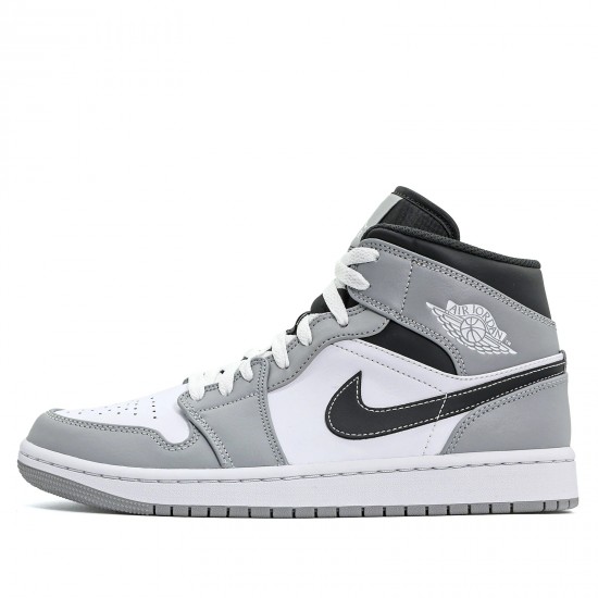 Air Jordan 1 Mid Light Smoke Grey Anthracite Womens/Mens AJ1 Sneakers 554724-078