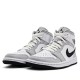 Air Jordan 1 Mid Light Smoke Grey Mens/Womens AJ1 Sneakers BQ6472-015