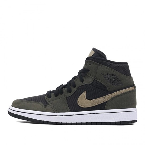 Air Jordan 1 Mid Military Olive Womens/Mens AJ1 Sneakers BQ6472-030