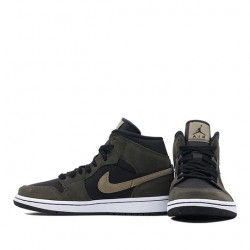 Air Jordan 1 Mid "Military Olive" Womens/Mens AJ1 Sneakers BQ6472-030