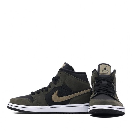 Air Jordan 1 Mid Military Olive Womens/Mens AJ1 Sneakers BQ6472-030