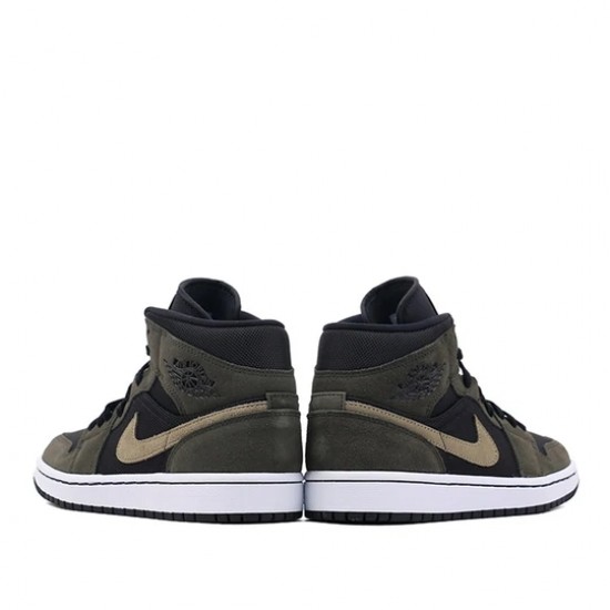 Air Jordan 1 Mid Military Olive Womens/Mens AJ1 Sneakers BQ6472-030