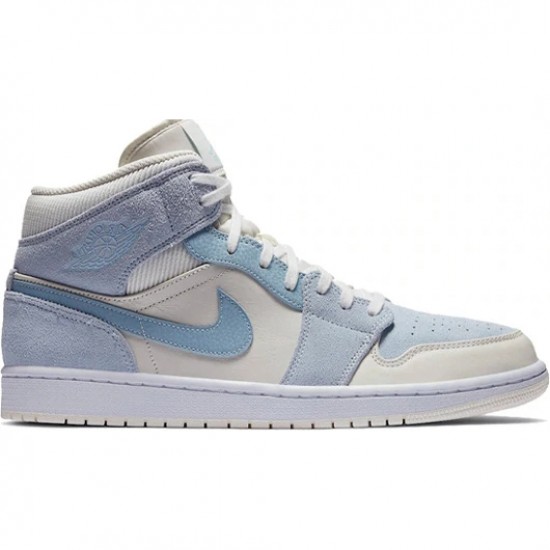 Air Jordan 1 Mid Mixed Textures Blue Mens/Womens AJ1 Sneakers DA4666-100