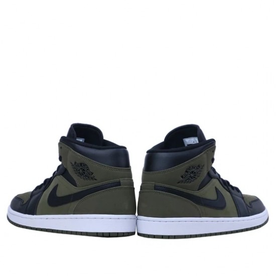 Air Jordan 1 Mid Olive Canvas Womens/Mens AJ1 Sneakers 554724-301