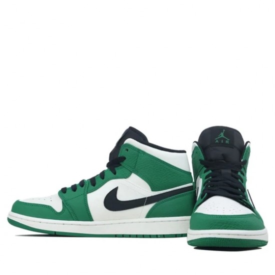 Air Jordan 1 Mid Pine Green Womens/Mens AJ1 Sneakers 852542-301