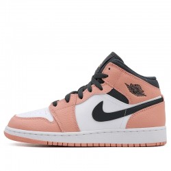 Air Jordan 1 Mid "Pink Quartz" Womens/Mens AJ1 Sneakers 555112-603