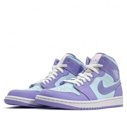 Air Jordan 1 Mid "Purple Aqua" Womens/Mens AJ1 Sneakers 554724-500