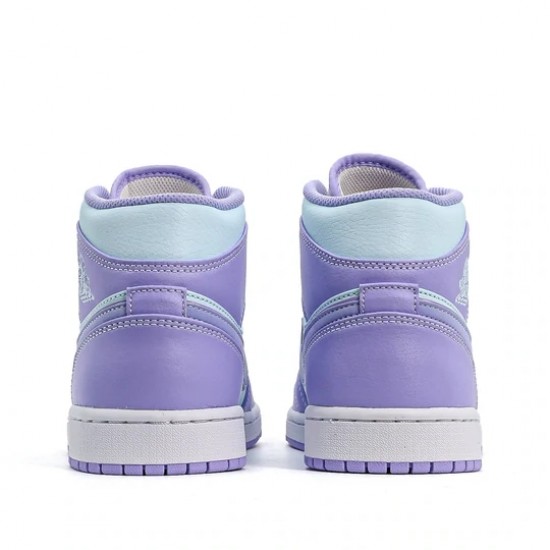 Air Jordan 1 Mid Purple Aqua Womens/Mens AJ1 Sneakers 554725-500