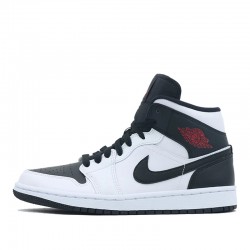 Air Jordan 1 Mid "Reverse Black Toe" Womens/Mens AJ1 Sneakers BQ6472-101