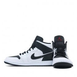 Air Jordan 1 Mid "Reverse Black Toe" Womens/Mens AJ1 Sneakers BQ6472-101