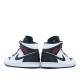 Air Jordan 1 Mid Reverse Black Toe Womens/Mens AJ1 Sneakers BQ6472-101