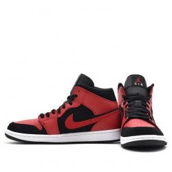 Air Jordan 1 Mid "Reverse Bred" Womens/Mens AJ1 Sneakers 554724-054