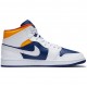 Air Jordan 1 Mid Royal Blue Laser Orange Womens/Mens AJ1 Sneakers 554724-131