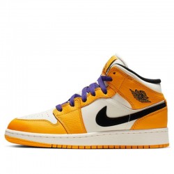 Air Jordan 1 Mid SE "Lakers" Womens/Mens AJ1 Sneakers BQ6931-700