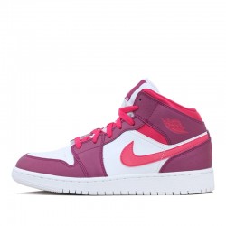 Air Jordan 1 Mid "True Berry Rush Pink" Womens AJ1 Sneakers 555112-661