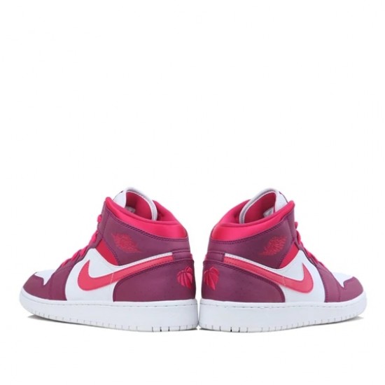 Air Jordan 1 Mid True Berry Rush Pink Womens AJ1 Sneakers 555112-661