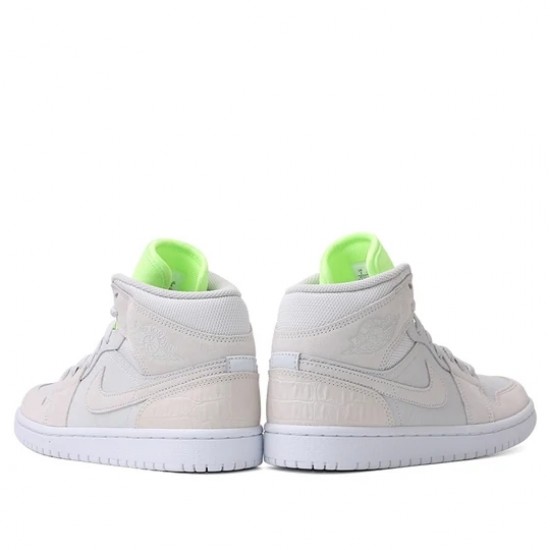 Air Jordan 1 Mid Vast Grey Ghost Green Womens/Mens AJ1 Sneakers CV3018-001