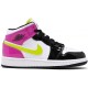 Air Jordan 1 Mid White Black Cyber Pink Womens AJ1 Sneakers CZ9835-100