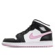 Air Jordan 1 Mid White Black Light Arctic Pink Mens/Womens AJ1 Sneakers 555112-103