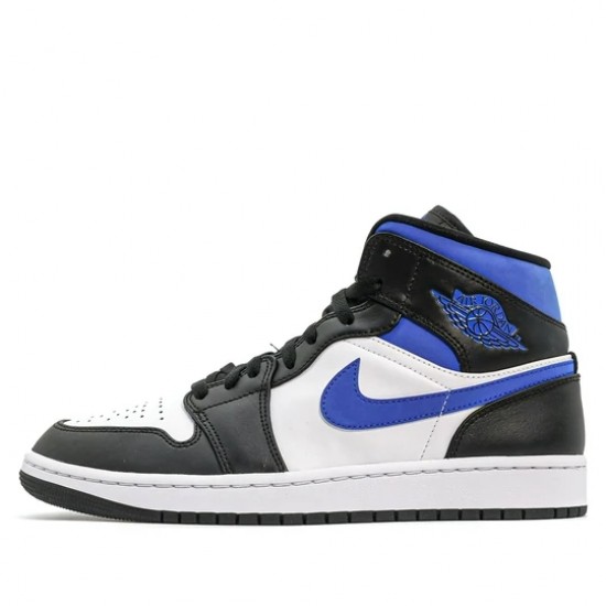 Air Jordan 1 Mid White Black Racer Blue Mens/Womens AJ1 Sneakers 554724-140