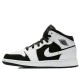 Air Jordan 1 Mid White Black Womens/Mens AJ1 Sneakers 554725-113