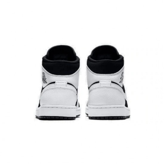 Air Jordan 1 Mid White Black Womens/Mens AJ1 Sneakers 554725-113