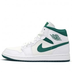 Air Jordan 1 Mid "White Mystic Green" Womens/Mens AJ1 Sneakers CD6759-103