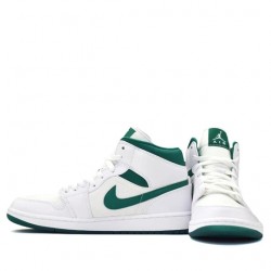 Air Jordan 1 Mid "White Mystic Green" Womens/Mens AJ1 Sneakers CD6759-103