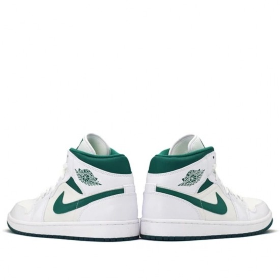 Air Jordan 1 Mid White Mystic Green Womens/Mens AJ1 Sneakers CD6759-103