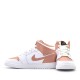 Air Jordan 1 Mid White Rose Gold GS AJ1 Sneakers 555112-190