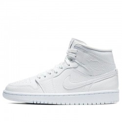 Air Jordan 1 Mid "White Snakeskin" Womens/Mens AJ1 Sneakers BQ6472-110