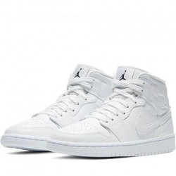 Air Jordan 1 Mid "White Snakeskin" Womens/Mens AJ1 Sneakers BQ6472-110