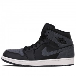 Air Jordan 1 Retro Mid "Black Dark Grey" Mens/Womens AJ1 Sneakers 554724-041