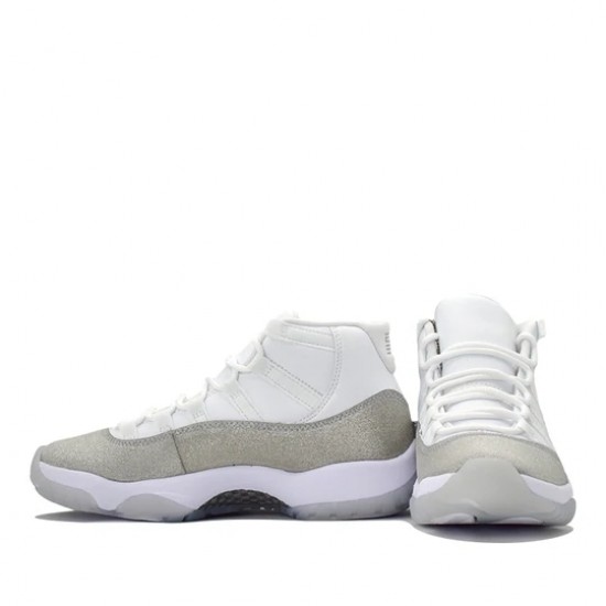 Air Jordan 11 Retro White Metallic Silver Mens/Womens AJ11 Sneakers AR0715-100