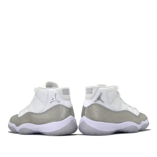 Air Jordan 11 Retro White Metallic Silver Mens/Womens AJ11 Sneakers AR0715-100