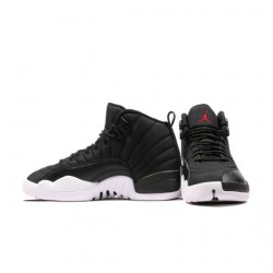 Air Jordan XII Retro "Nylon" Black/Gym Red-White Womens AJ12 Sneakers 153265-004