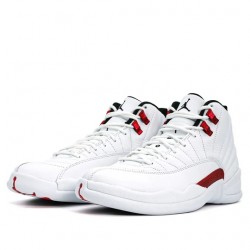 Air Jordan XII Retro "Twist" Mens White/Black-University Red AJ12 Sneakers CT8013-106