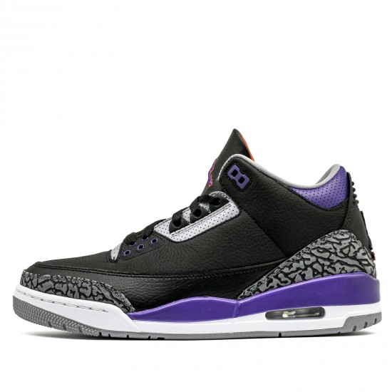 Air Jordan 3 Retro Black Court Purple Mens/Womens AJ3 Sneakers CT8532-050