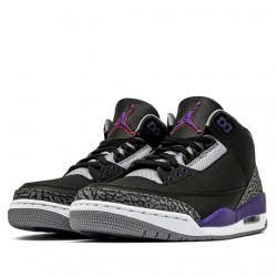 Air Jordan 3 Retro "Black Court Purple" Mens/Womens AJ3 Sneakers CT8532-050