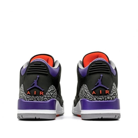 Air Jordan 3 Retro Black Court Purple Mens/Womens AJ3 Sneakers CT8532-050