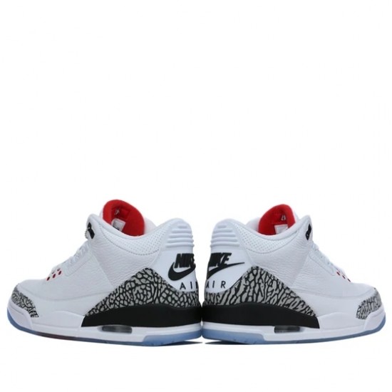 Air Jordan 3 Retro Free Throw Line White Cement Mens AJ3 Sneakers 923096-101